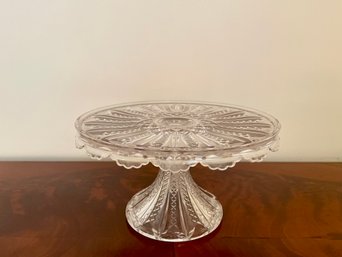 Vintage Cut Glass Footed Cake Plate