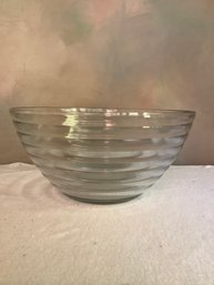 Ribbed Depression Anchor Hocking Large Serving Bowl