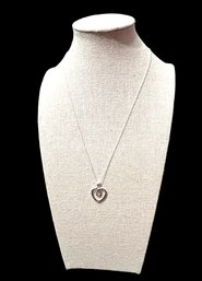 Vintage Thai Sterling Silver Chain And Heart Pendant