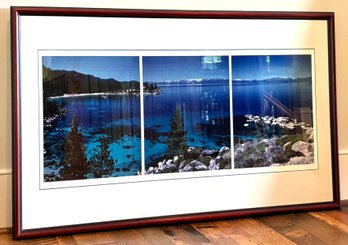 A Framed Original Triptych Of Photographs By Kiwi Kamera 'Legendary Clarity' Lake Tahoe - 3K Retail Price