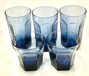 Dark Blue Courtney Drinkware By Anchor Hocking