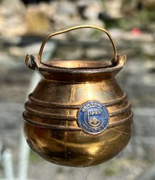 Miniature 1939 NY Worlds Fair Brass Pot