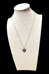 Vintage Sterling Silver Chain And Heart Pendant