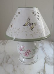 Small Ceramic Butterfly Decorated Tealight Lantern