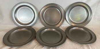 Six Preisner Pewter Plates