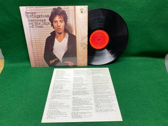 Bruce Springsteen. Darkness On The Edge Of Town On 1978 Columbia Records With Insert.