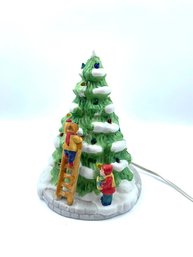 Vintage 1991 Lemax Ceramic Portable Christmas Tree Lamp