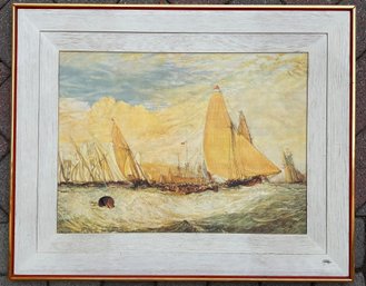 A Vintage Canvas Print - Ships On Storm Tossed Seas