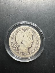 1915-D Barber Silver Quarter