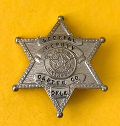 Carter County Oklahoma Special Deputy Pin Badge