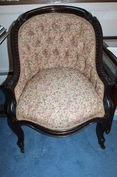 Carved Mahogany Uph Chair 25x28x34