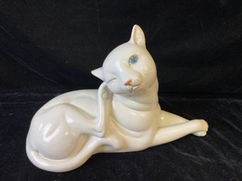 Vintage Porcelain Cat Figurine