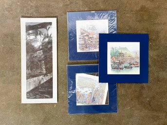 A Series Of Unframed Prints