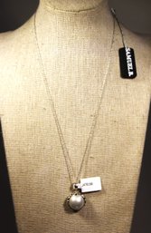 Sterling Siler Chain Necklace W Mabe Pearl Pendant