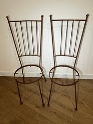 Pair Of Salterini Style Iron Patio Chairs