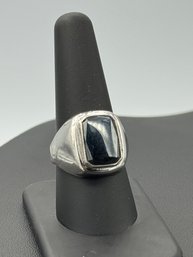 Large Sterling Silver & Hematite Ring