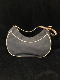 Etienne Aigner Woven Jute Shoulder Saddle Bag