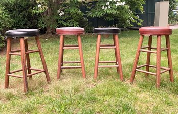 Vintage Bar Stools With Vinyl Seats