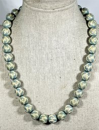 Vintage Carved Bakelite Plastic Beaded Necklace`