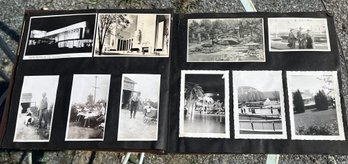 Vintage Photo Album W/ 1939 New York Worlds Fair Photographs & Military Photos