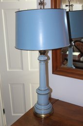 35 In Blue Ceramic Lamp