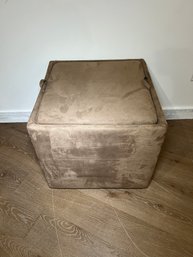 Microsuede Storage Ottoman