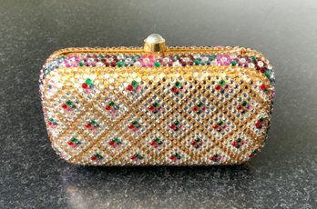 Crystal Encrusted Clutch And Crossbody Purse By Rose Marie