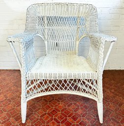 A Vintage Wicker Arm Chair
