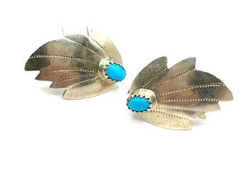 Sterling Silver Southwestern Turquoise Earrings