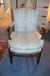Blue And White Uph Chair 23x24x35