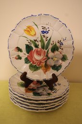 Set Of Six Decorative Plates Made In Italy