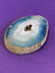 Blue Mineral/crystal Rock Paperweight