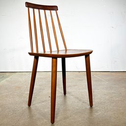 A Vintage Danish Modern Spindle Back Side Chair By Billund Traevarefabrik, 1960s