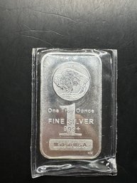 One Troy Ounce .999 Fine Silver Bar