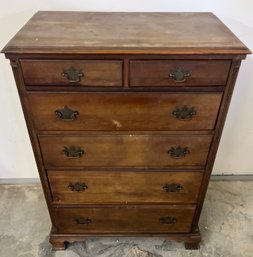 Two Over Four Mahogany Chest Circa 1940s