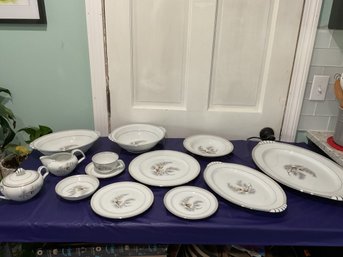 Amazing Vintage Silver Pine Dinner Ware Set Made By Kent ( Japan)