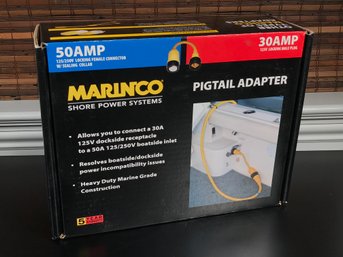 Boat Pigtail  Adapter By MARINCO - Brand New In Box - Shore Power Systems Adapter - 30 AMP / 30 AMP - NEW !