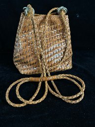 Woven Leather Hand Bag