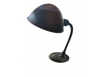 Antique 1930's Metal Gooseneck Task/desk/bankers Lamp