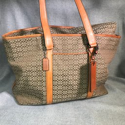 VERY Large COACH Signature Canvas Weekender With Luggage Tag Included - Used Just TWICE - Very Expensive !