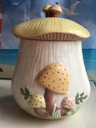 Vintage Mid Century Arnels Mushroom Mushrooms Cookie Jar Canister