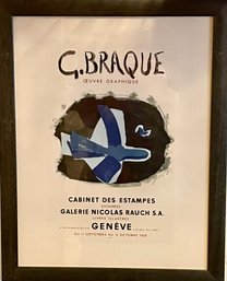 A Framed BRAQUE Poster  -  1958 Geneva