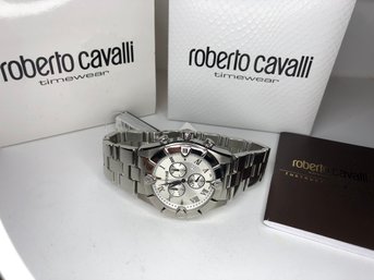 Spectacular $975 Mens Swiss ROBERTO CAVALLI Diamond Time Mens Watch - Brand New In Box - Amazing Gift Item !