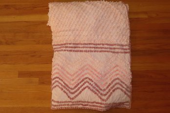 Full Sized Pink Chenille Tufted Bedspread