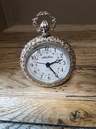 Vintage Seth Thomas Gold Edged Alarm Clock