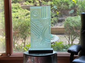 Gerry Newcomb Kiln Cast Glass Sculpture Panel