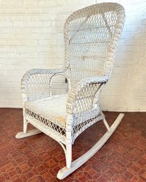 A Vintage Wicker Rocking Chair