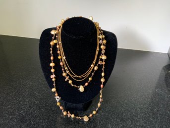 Pearl And Vermeil Necklaces (2 Pieces)