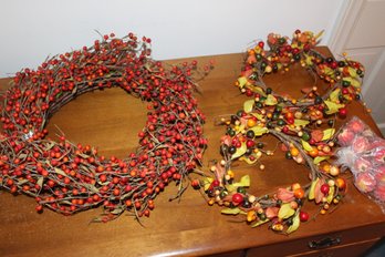 10 And 18 Inch Berry Wreathes