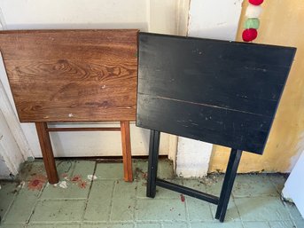Folding TV Tables - Pair